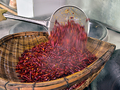 手工炒制材料实景